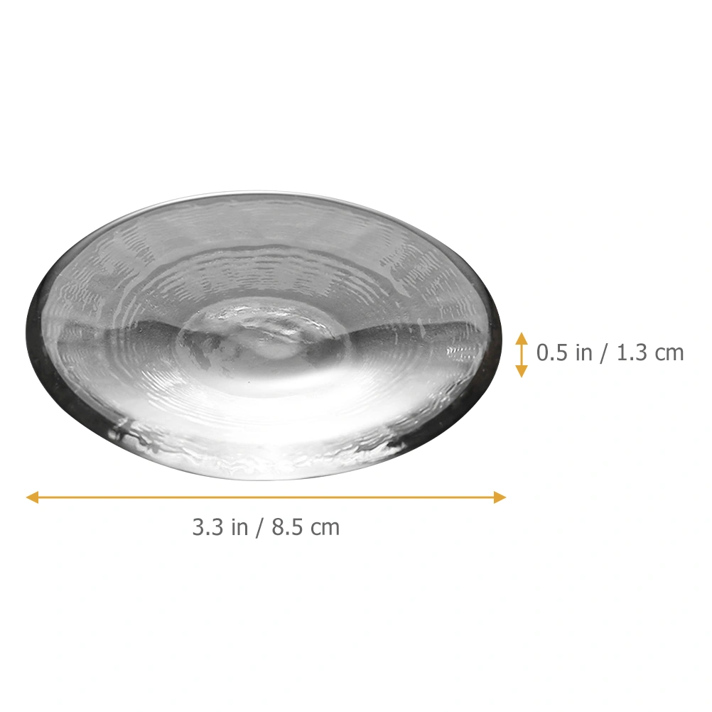 2Pcs Clear Glass Saucers Decorative Coffee Cup Saucers Multi-functional Snack Dishes