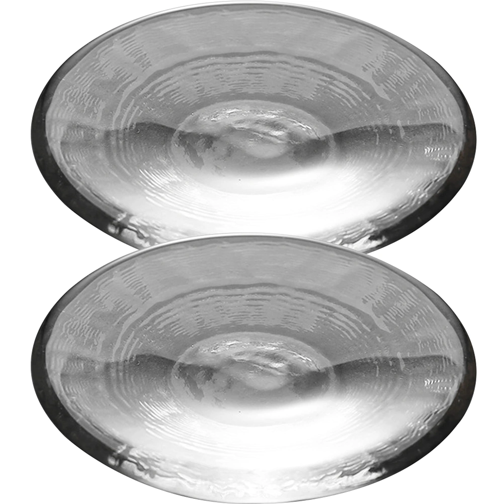2Pcs Clear Glass Saucers Decorative Coffee Cup Saucers Multi-functional Snack Dishes