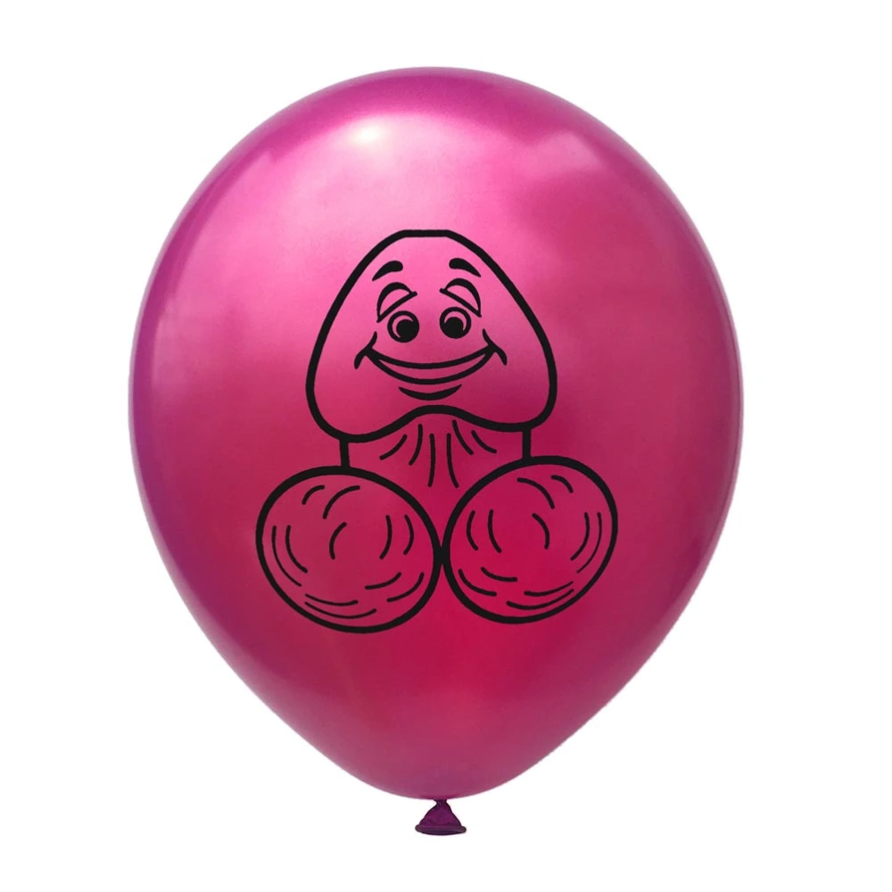 10pcs 12 Inch Latex Balloons Funny Penis Printing Balloons for Hen Party Mixed Color