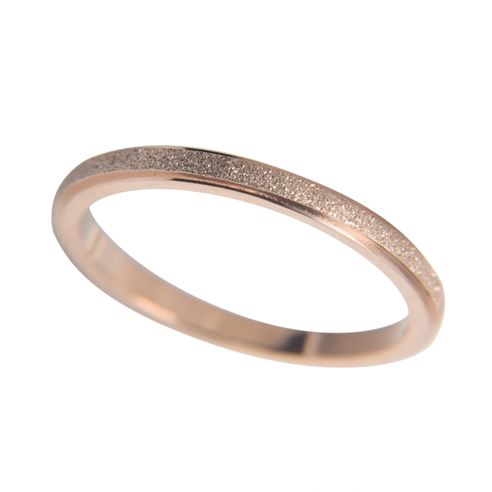 Titanium Steel Ring Exquisite Finger Ring Couple Ring Dull Polish Ring for Men Women Size 10 Rose Gold