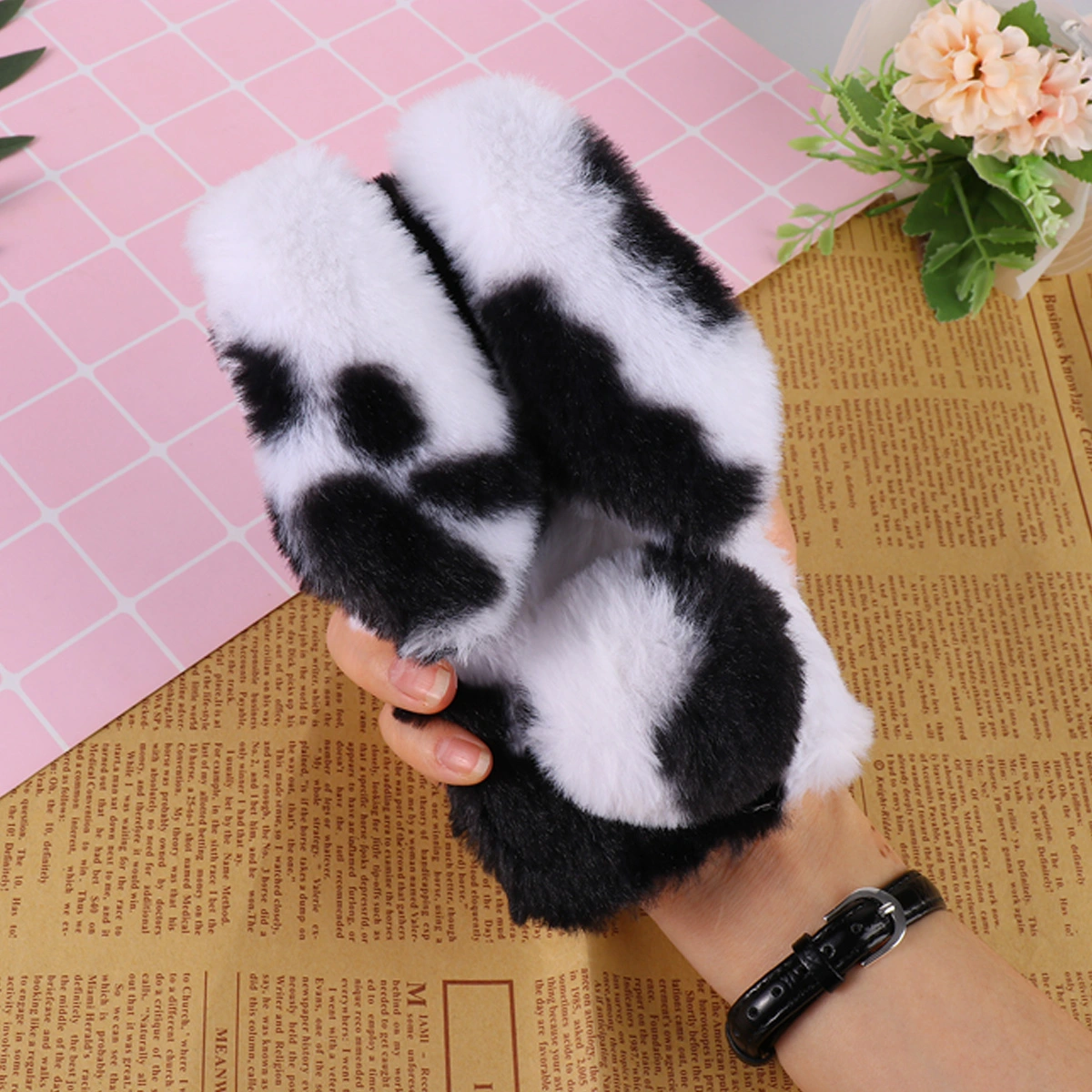 Plush Rabbit Phone Case Lovely Fashion Women Phone Shell Compatible with LG K40
