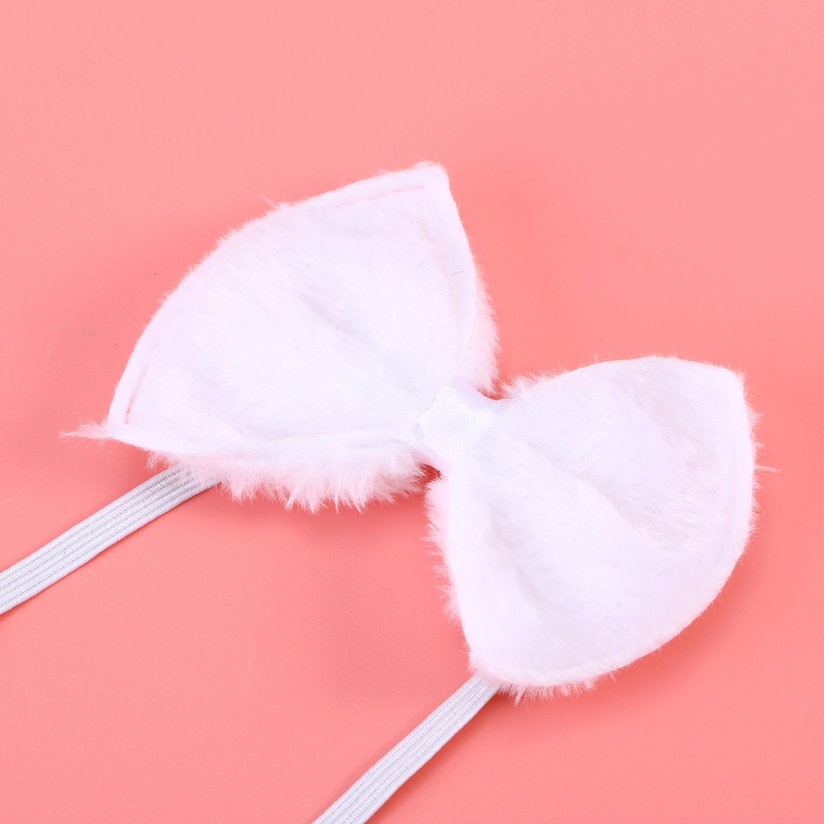 2 Sets Cosplay Rabbit Supplies Bunny Ears Headband Bow Ties Tail Set Party Plush Costume for Kids Girls