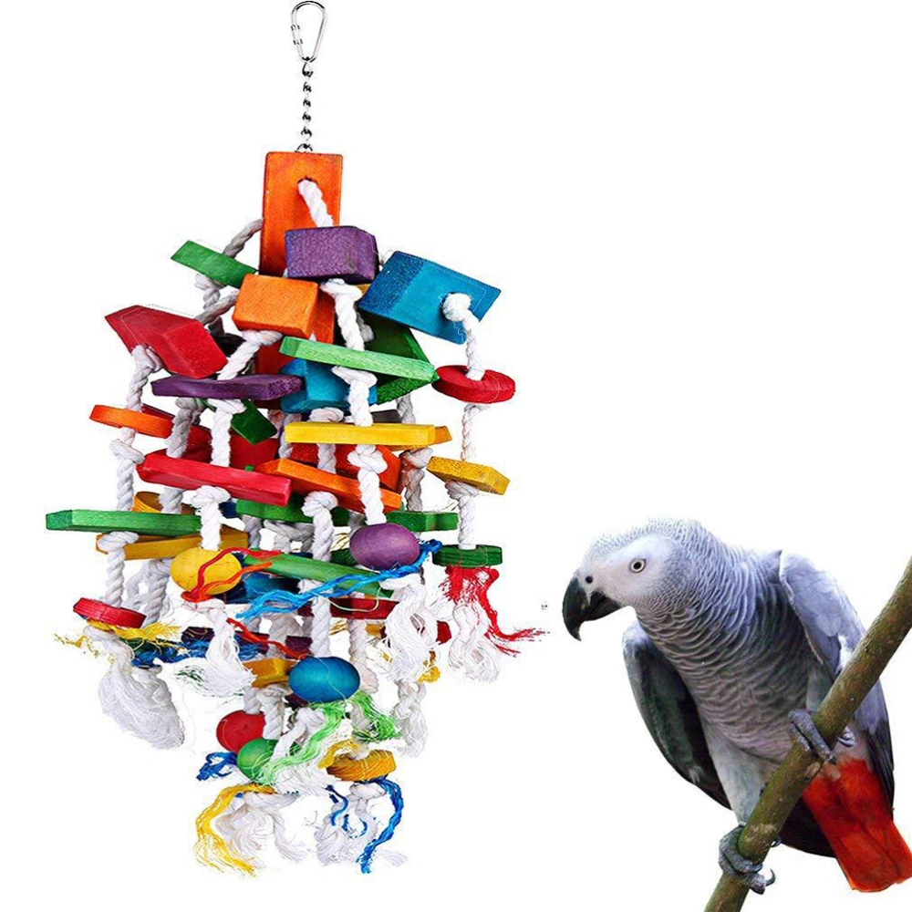 Hanging Parrot Bird Toy Colorful Climbing Chewing Toy Parrot Cage Accessories