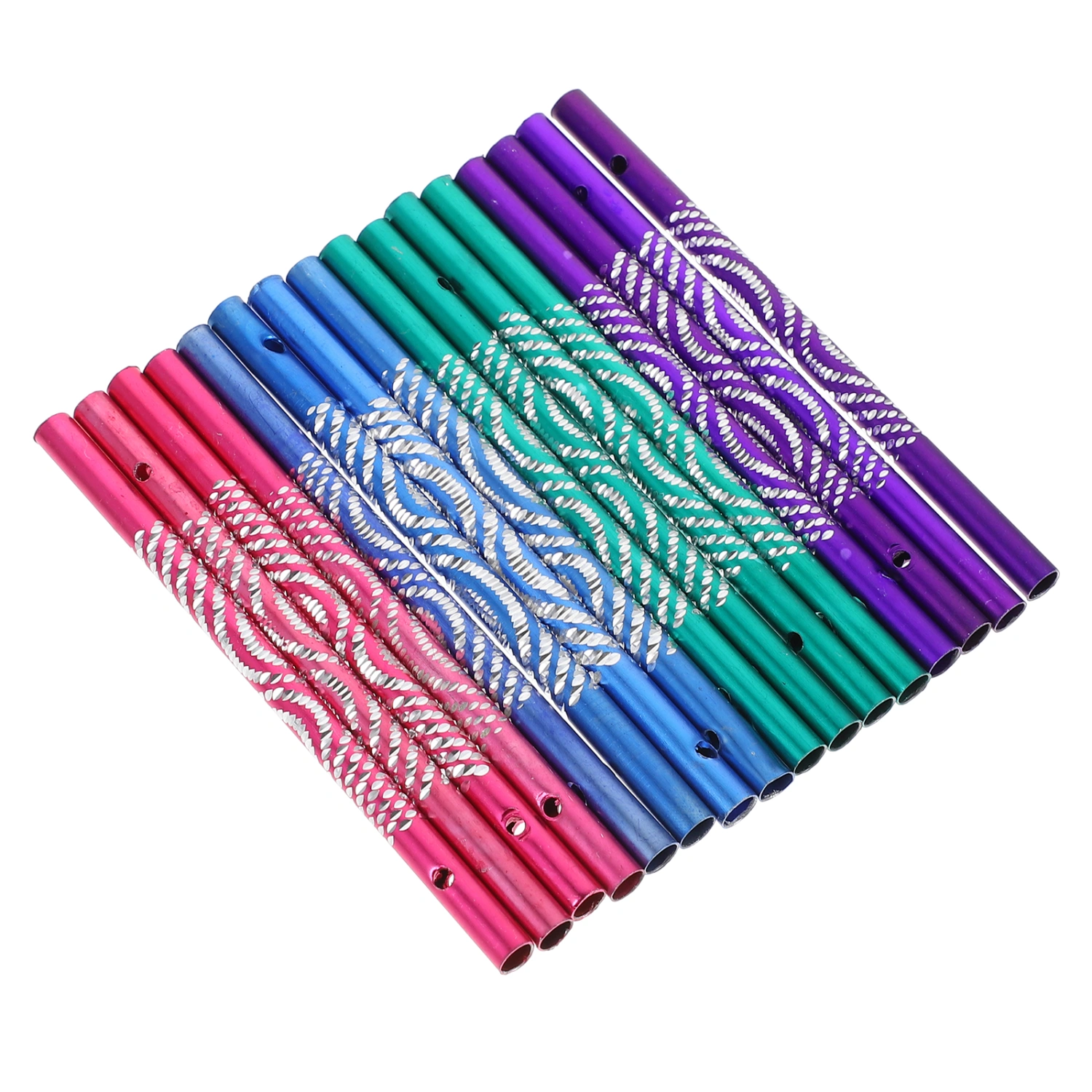 16Pcs Hollow Tubes Aluminum Tubes Replacement Pipes for Wind Chimes Making