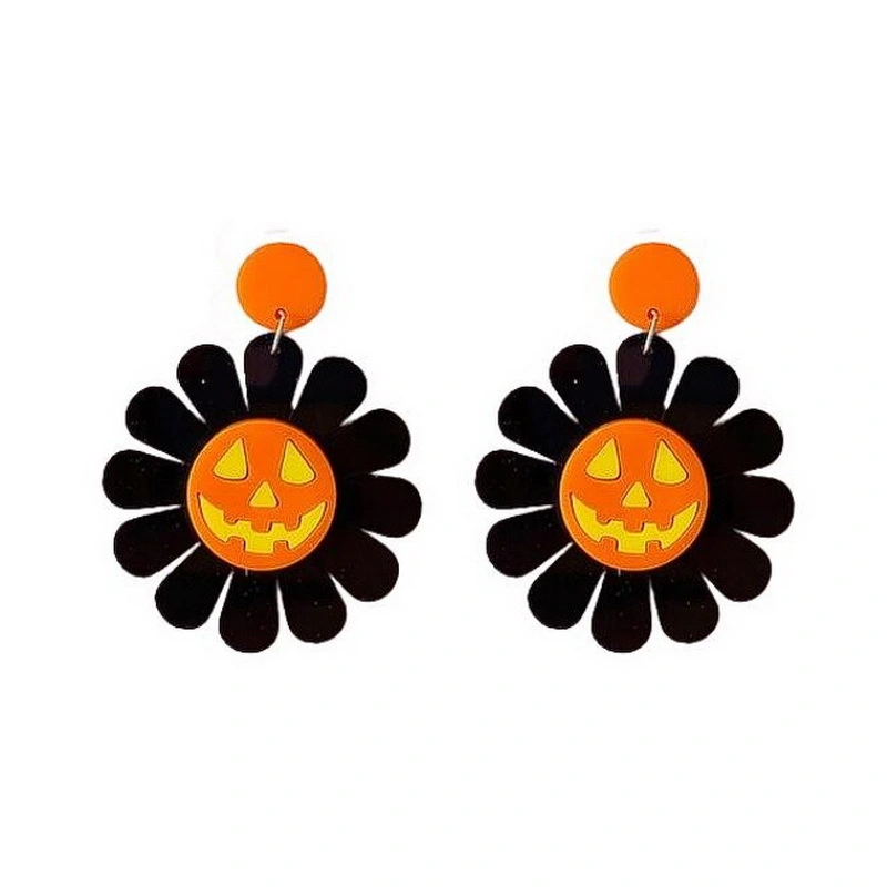 1 Pair Acrylic Earrings Drop Earrings Halloween Pumpkin Earrings Halloween Earrings for Women Girl