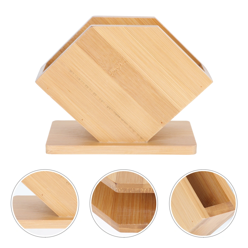 1PC Restaurant Hotel Use Desktop Bamboo Tissue Box Elegant Bamboo Napkin Box