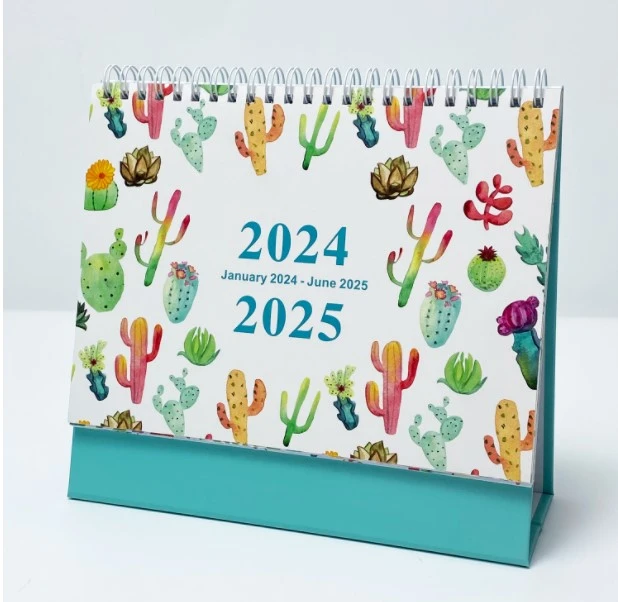 Desk Calendar 2024 Desk Calendar Ornament Stand Up Flip Calendar Decor Desktop Calendar