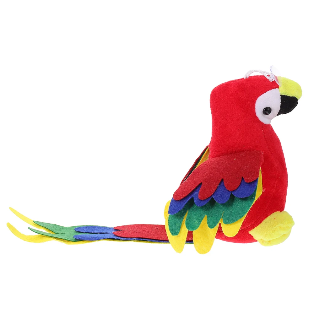 Colorful Simulation Parrot Plaything for Kids Fluffy Animal Shaped Plaything