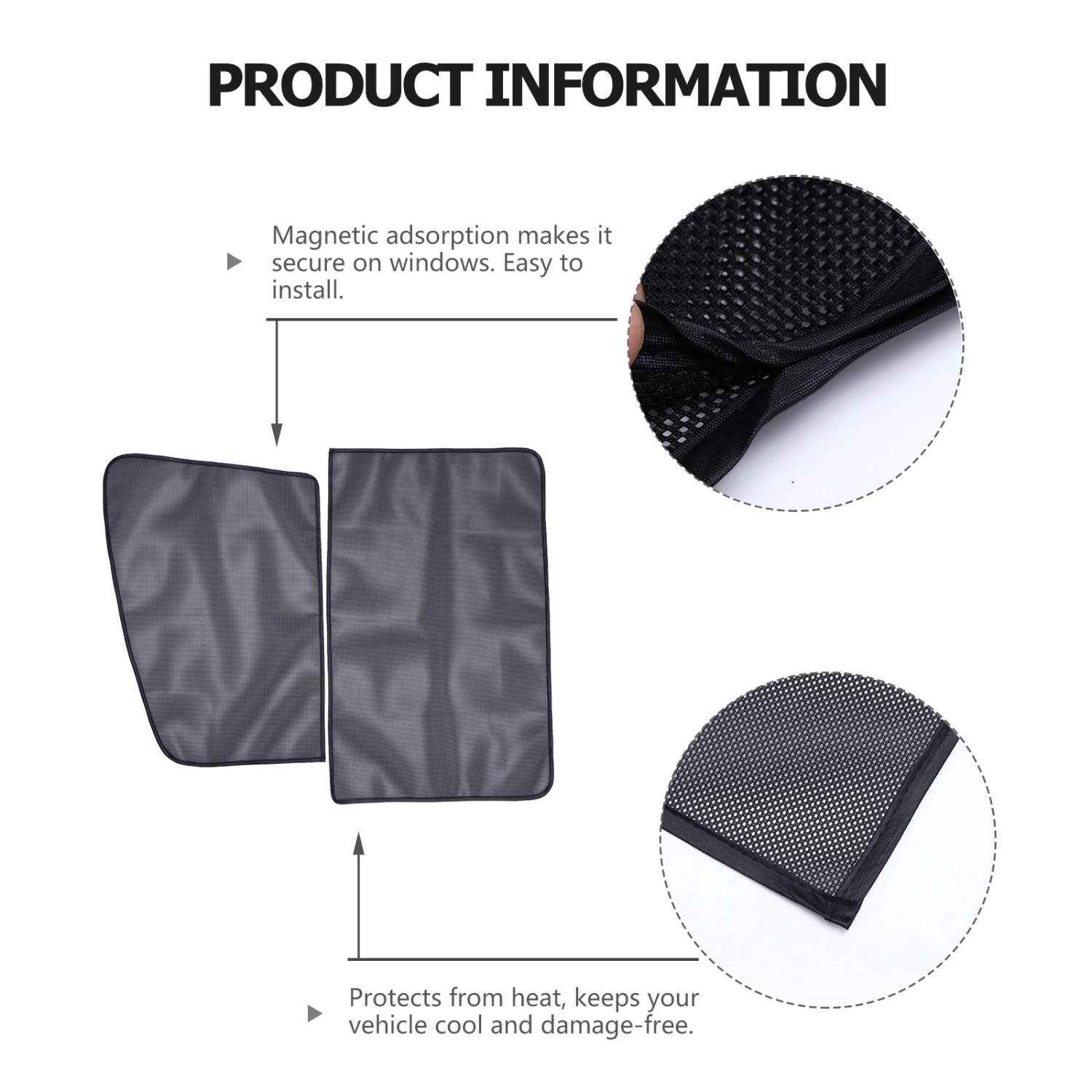 2pcs Car Window Shades Car Sun Shades Car Window Blind for Auto Vehicles