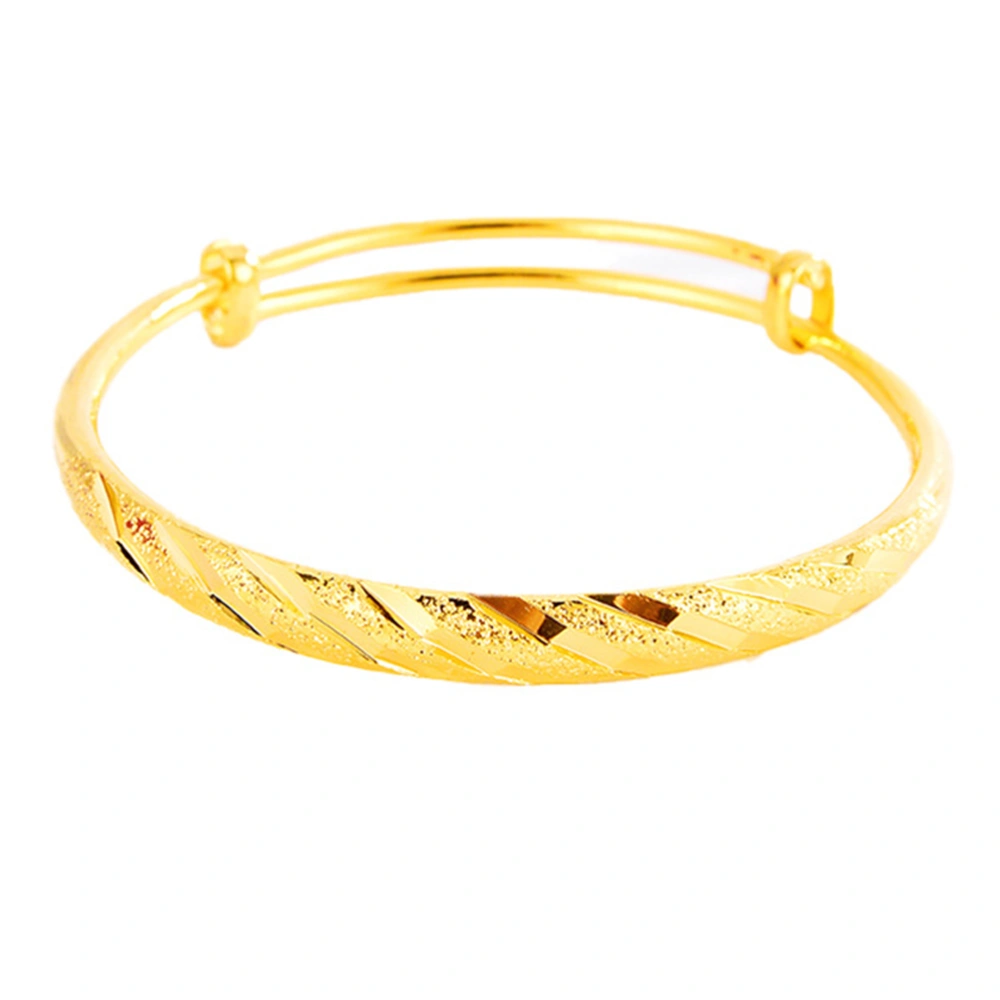 1pc Bracelet Alluvial Gold Copper Bangle Fashion Party Wedding Jewelry for Women Lady Girls