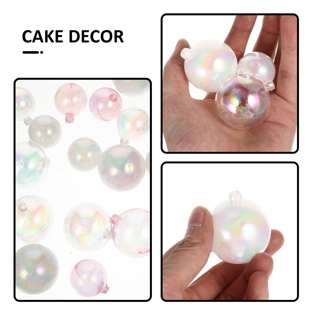 18pcs Mini Balls Toppers DIY Cake Ball Decor Baking Decor for Wedding Anniversary