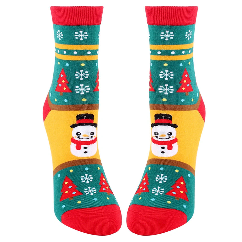 1Pair Christmas Cartoon Mid-calf Length Socks Lovely Festival Stockings