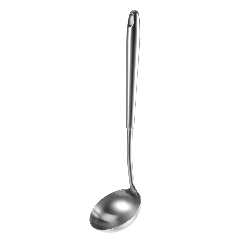 Round Handle Soup Scoop Stainless Steel Cookware Heavy Duty Kitchen Utensils for Home