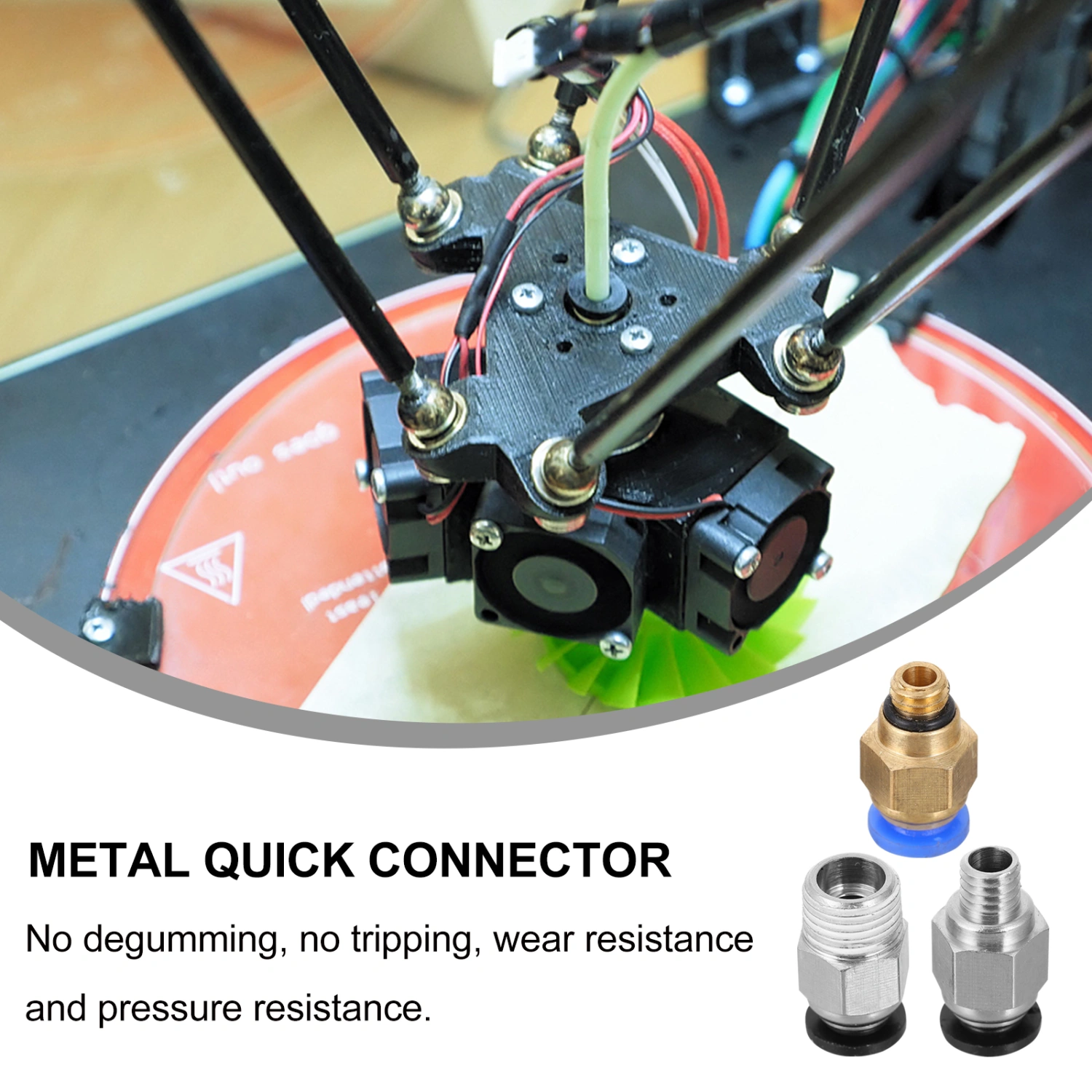 12pcs Pneumatic Quick Fitting Connector Air Fittings Adapter for 3D Printer