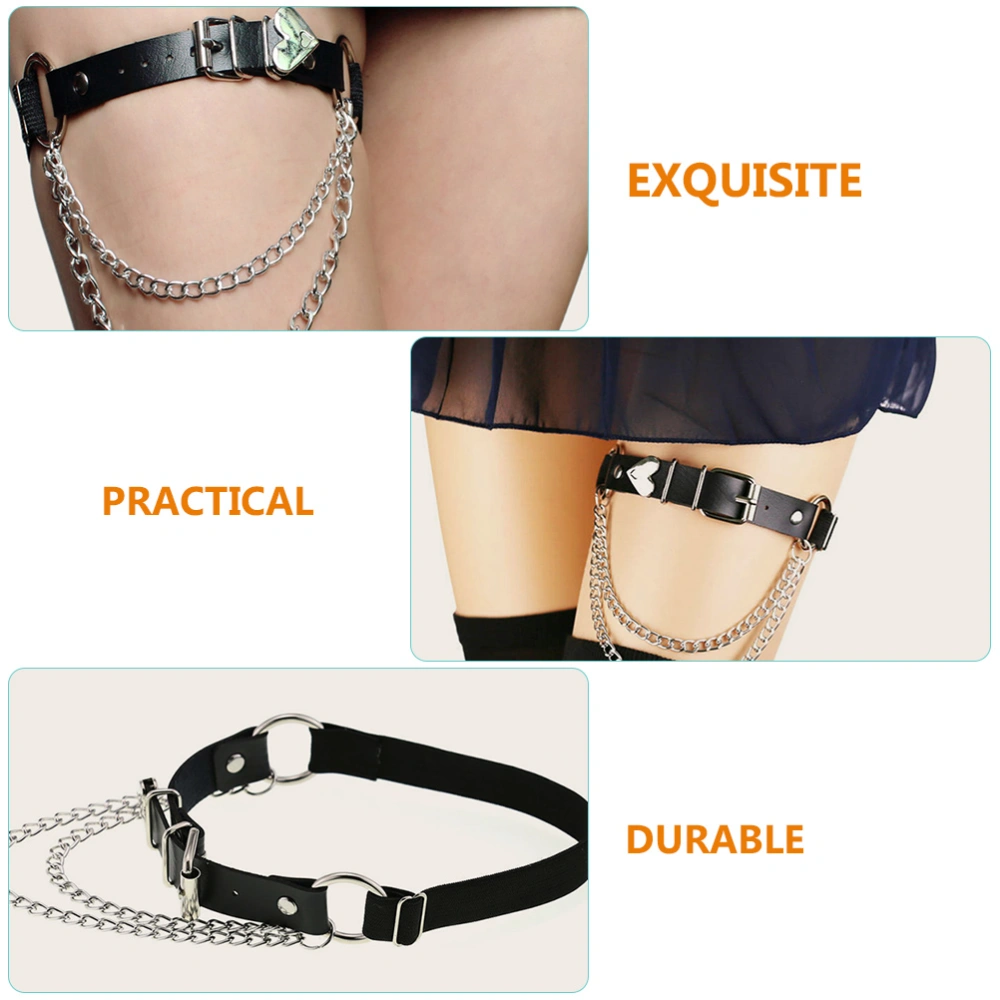 Women Sexy Elasticity Leg Garter Adjustable Leg Garter Gothic Thigh Ring Garter