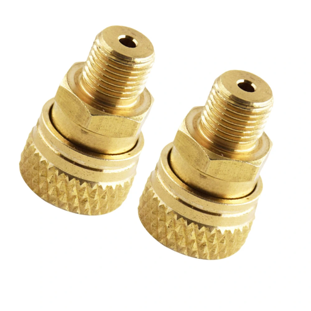 2Pcs 8mm Quick Connect Female Screw Adapter 30mpa Inflator External Thread Screw Golden