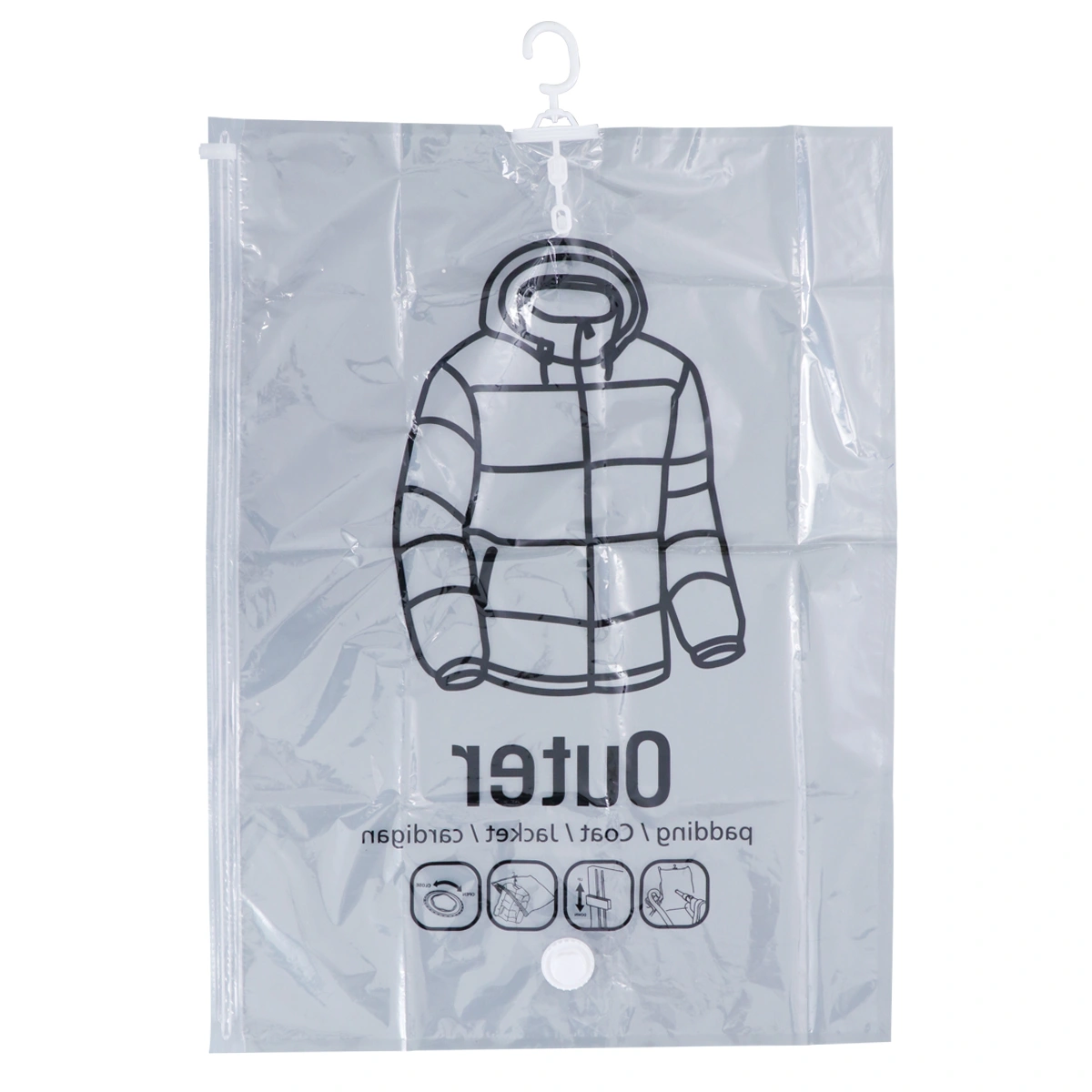 Transparent Clothes Dust Cover Garment Suit Hanging Covers Clothes Dress Storage Carrier Bag (Middle Size)