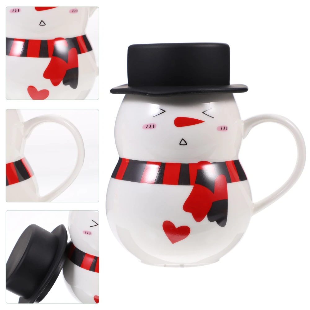 Christmas Coffee Mug Ceramic Tea Mug Funny Christmas Cup with Lid for Coffee Tea