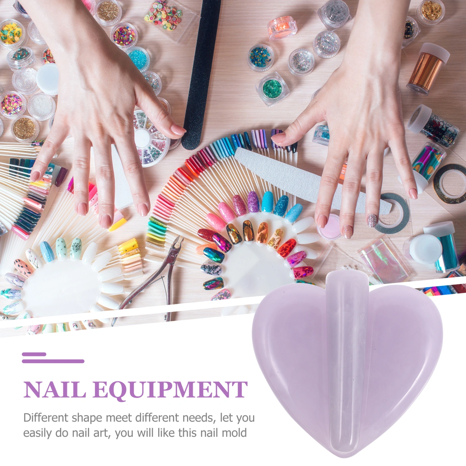1pc Nail Equipment Nail Embossed Mold Frame Bending Nail Mold Nail Art Tool