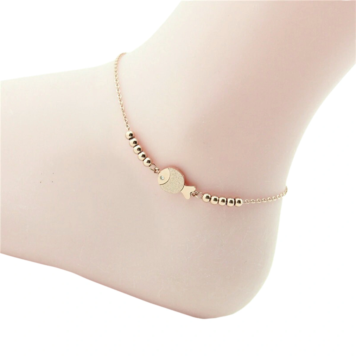Fish Shaped Anklet Beautiful Ankle Chain Delicate Ankle Jewelry Foot Hanging Chain Pendant for Women Girls