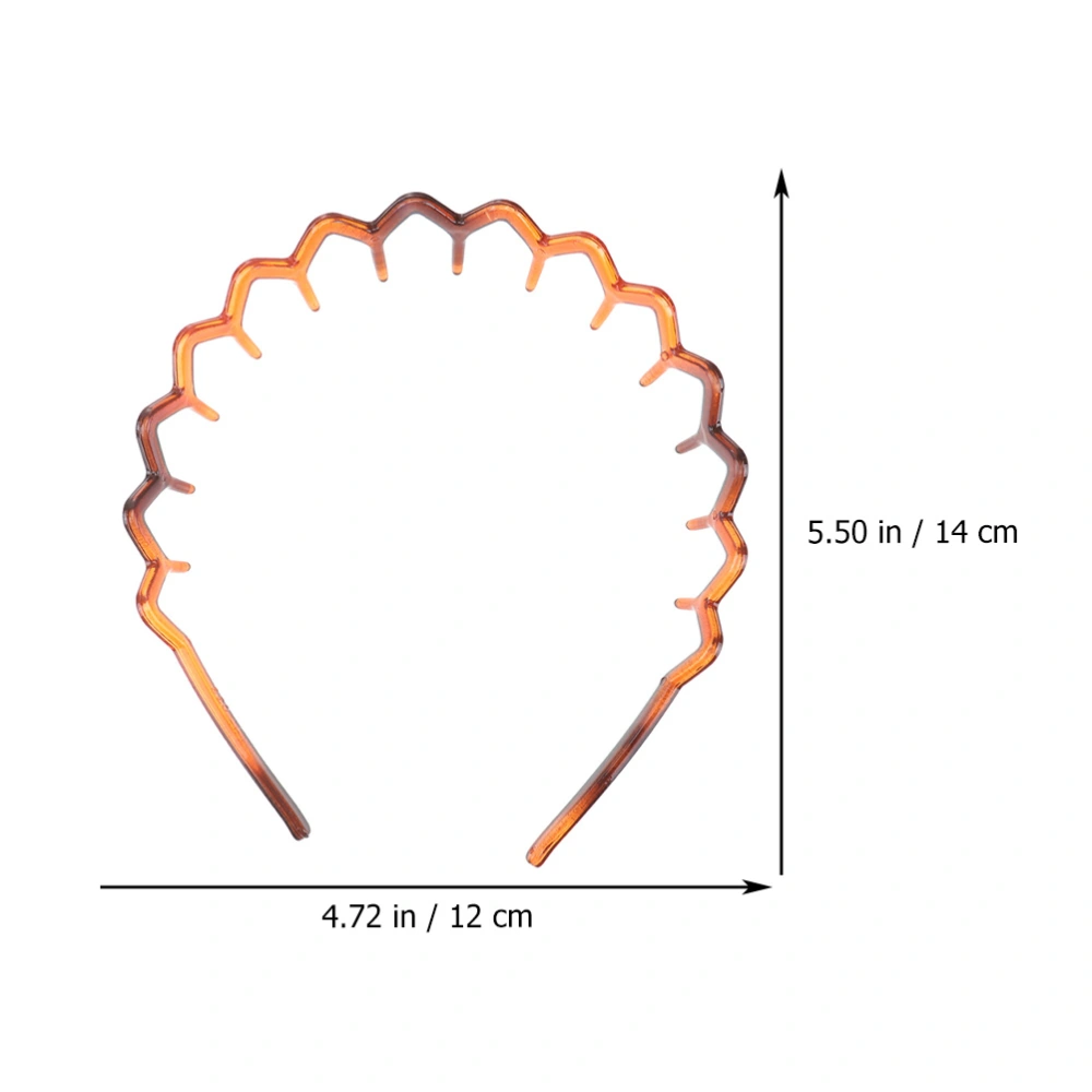 3pcs Wavy Teeth Hair Hoops Non-slip Fashion Headband Headwear Hair Accessories