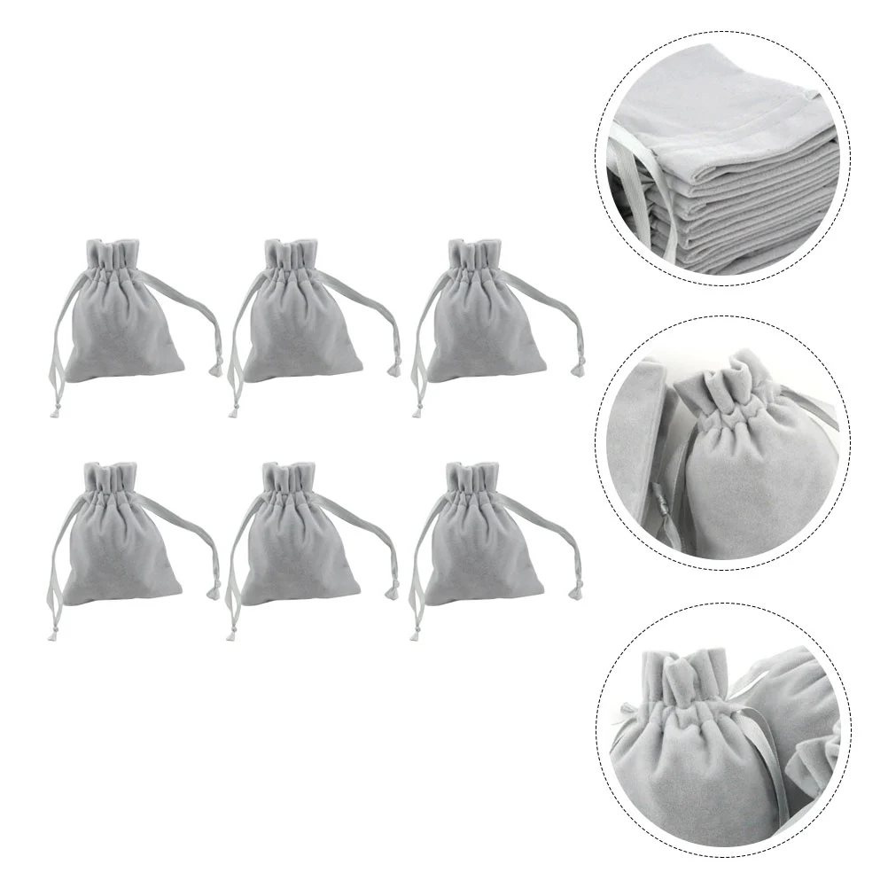 6 Pcs Jewelry Cloth Bag Drawstring Bag Practical Fabric Bag for Women Travel