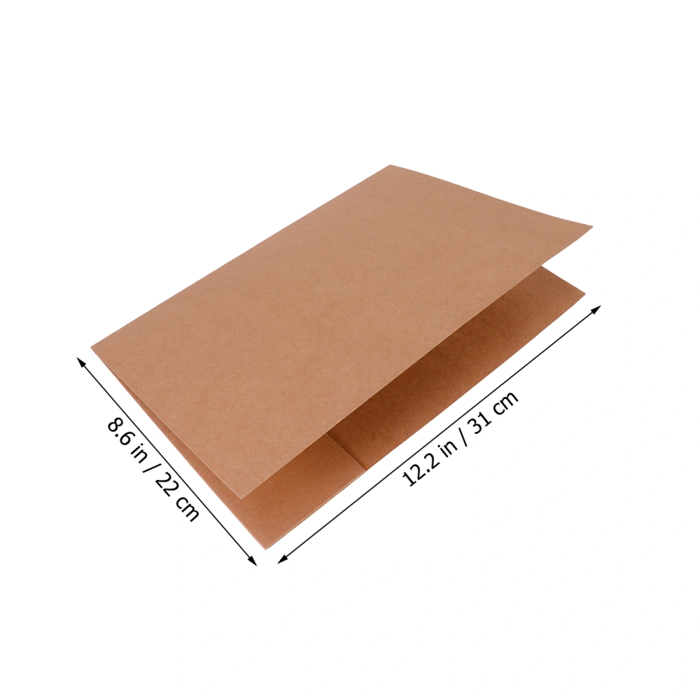 12Pcs Kraft Paper File Holder A4 Paper Protector Paper Folder Protect Important Files