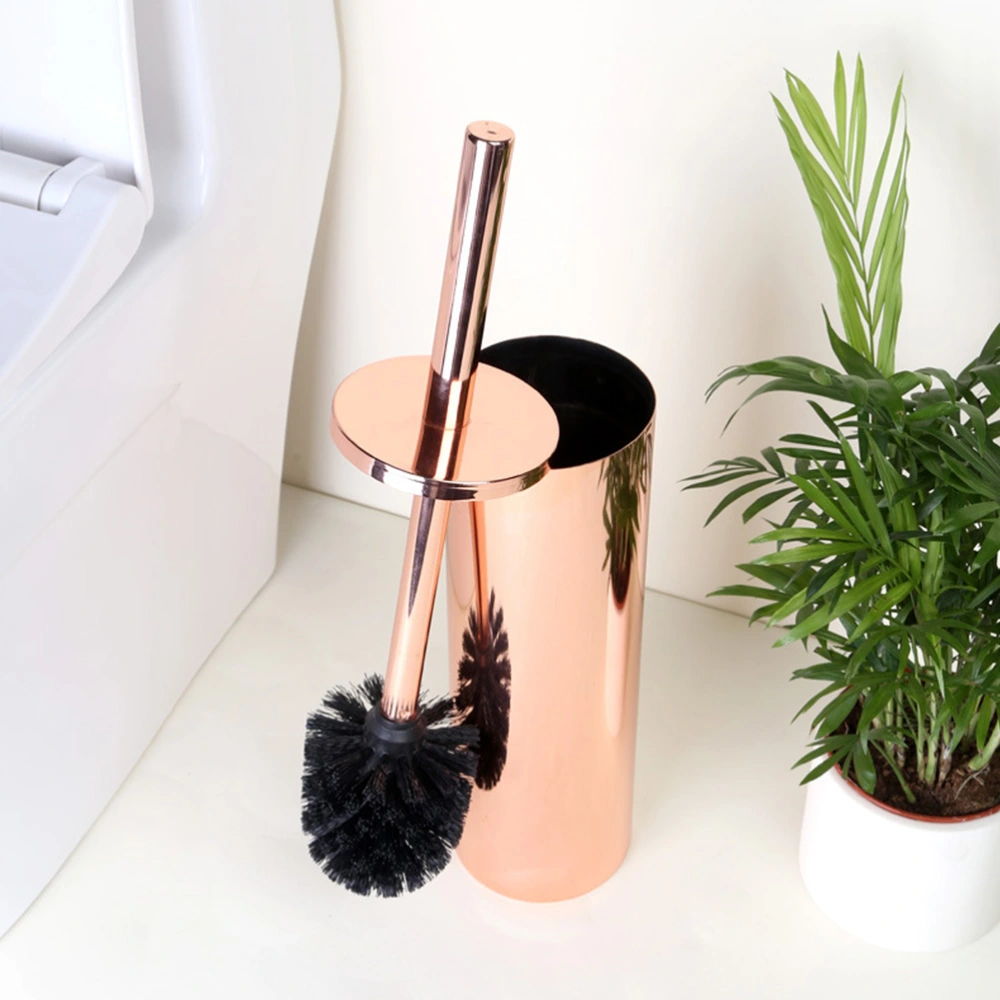 1PC Bathroom Long Handle Base Stainless Steel Toilet Brush Set Home Toilet Brush Set Stainless Steel Toilet Bowl Cleaner Brush and Holder Set for Hotel Bathroom