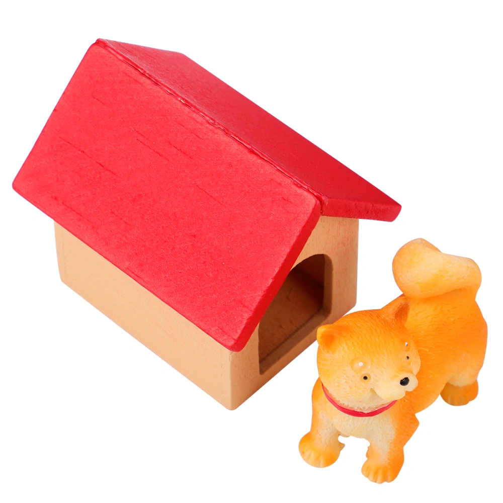 Miniature Scene Simulation Doghouse Accessory Akita Dog Model Decoration for Doll House Micro World Supplies - Type C