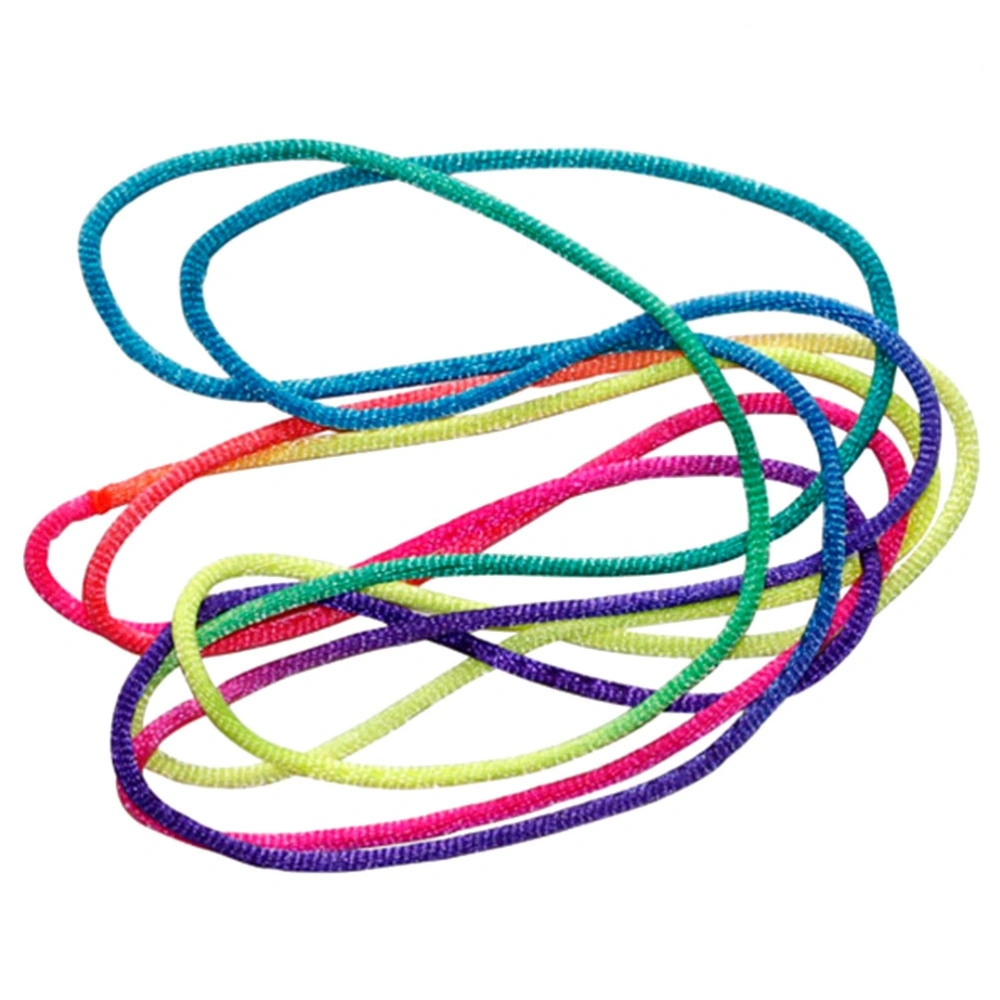 12pcs 1.65M Finger Turn Over Strings Multifunctional Rainbow Braid Rope Finger Game Toy Educational Supplies for Children Kids