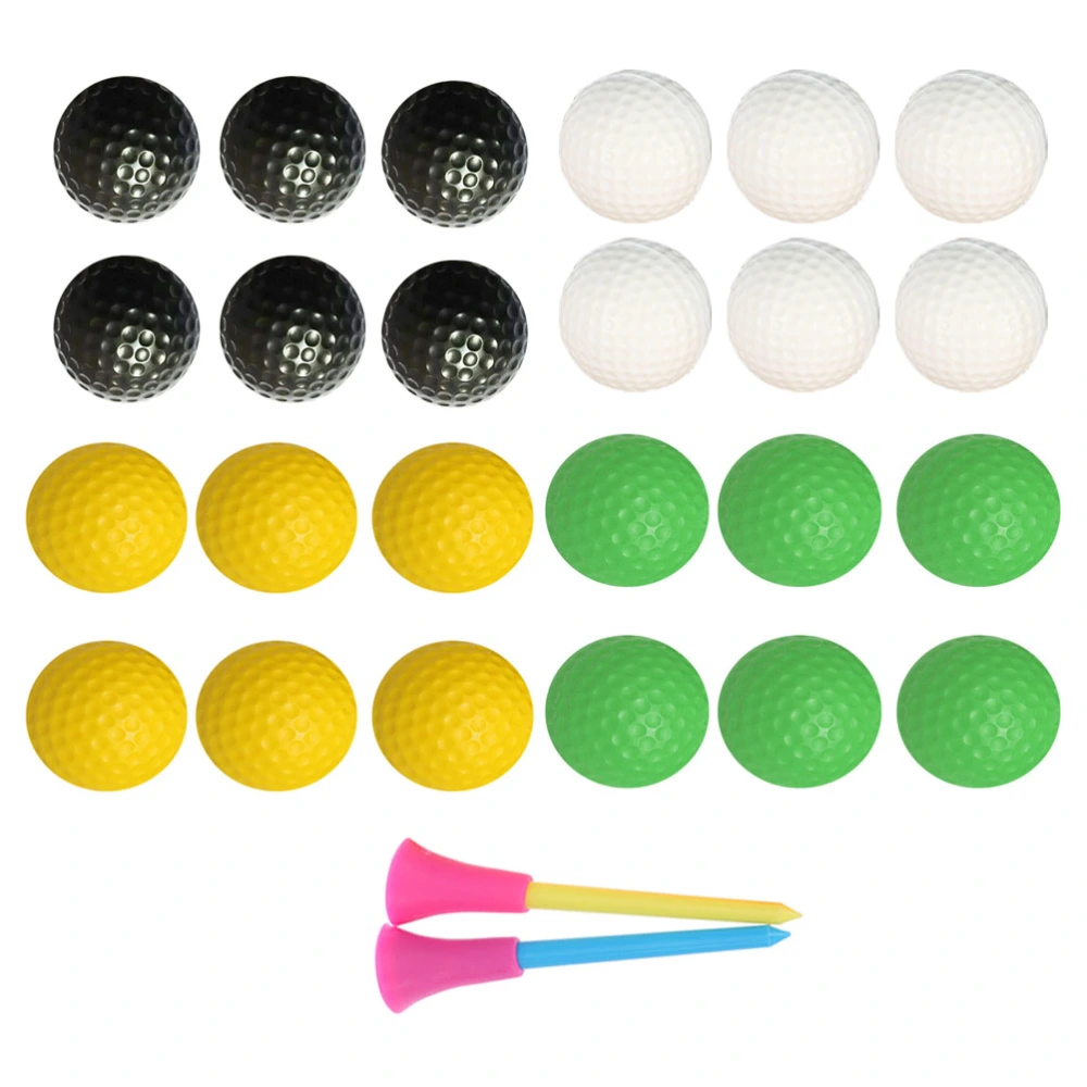 26Pcs Colorful Golfs Ball Elastic Golfs Ball Golfs Practice Training Ball