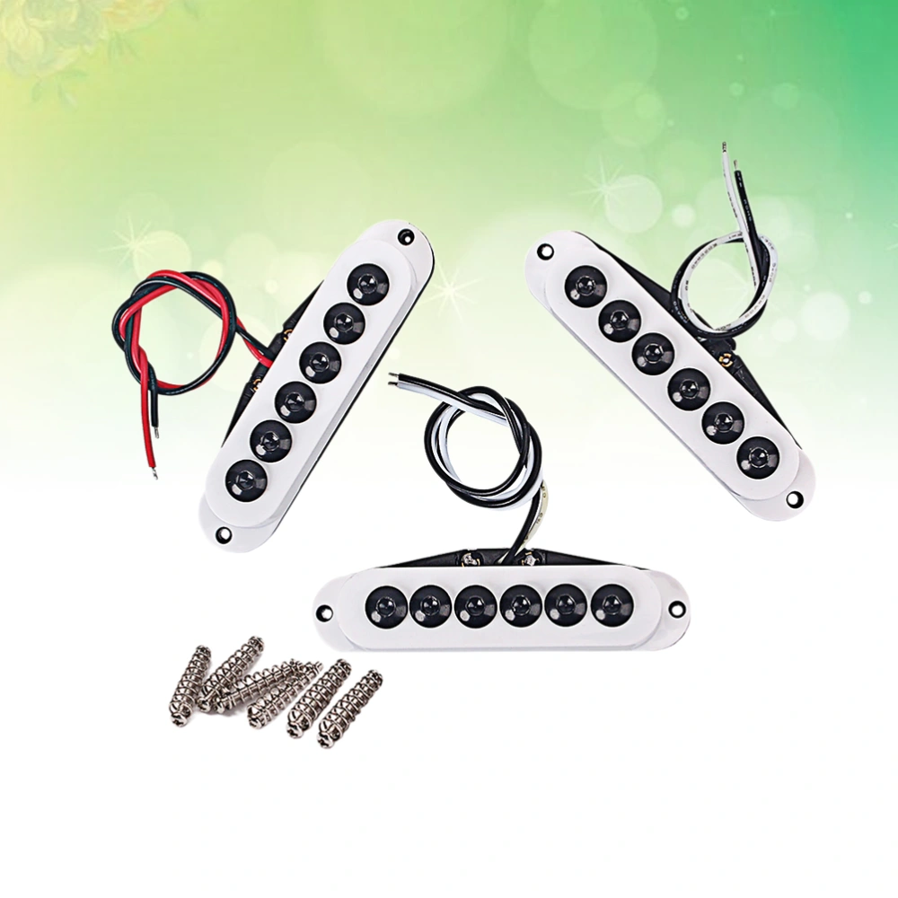 1 Set GMB127 Copper Electric Guitar Humbucker Single Coil Pickups 48/50/52 for Guitar Parts (White)