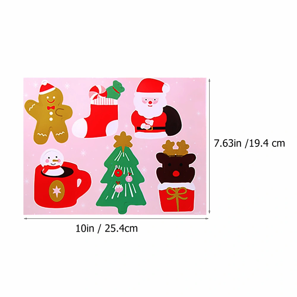 78Pcs Christmas Candy Wrapping Cards Creative Xmas Lollipop Packing Cards