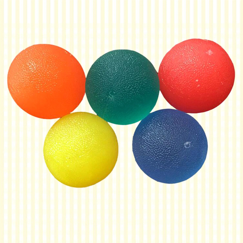 5PCS Round Hand Grips Strengthener Decompression Balls Finger Grip Ball Therapy Exercise Squeeze Ball Fitness Equipment