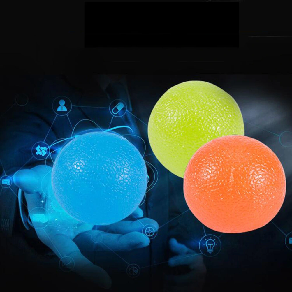 5PCS Round Hand Grips Strengthener Decompression Balls Finger Grip Ball Therapy Exercise Squeeze Ball Fitness Equipment