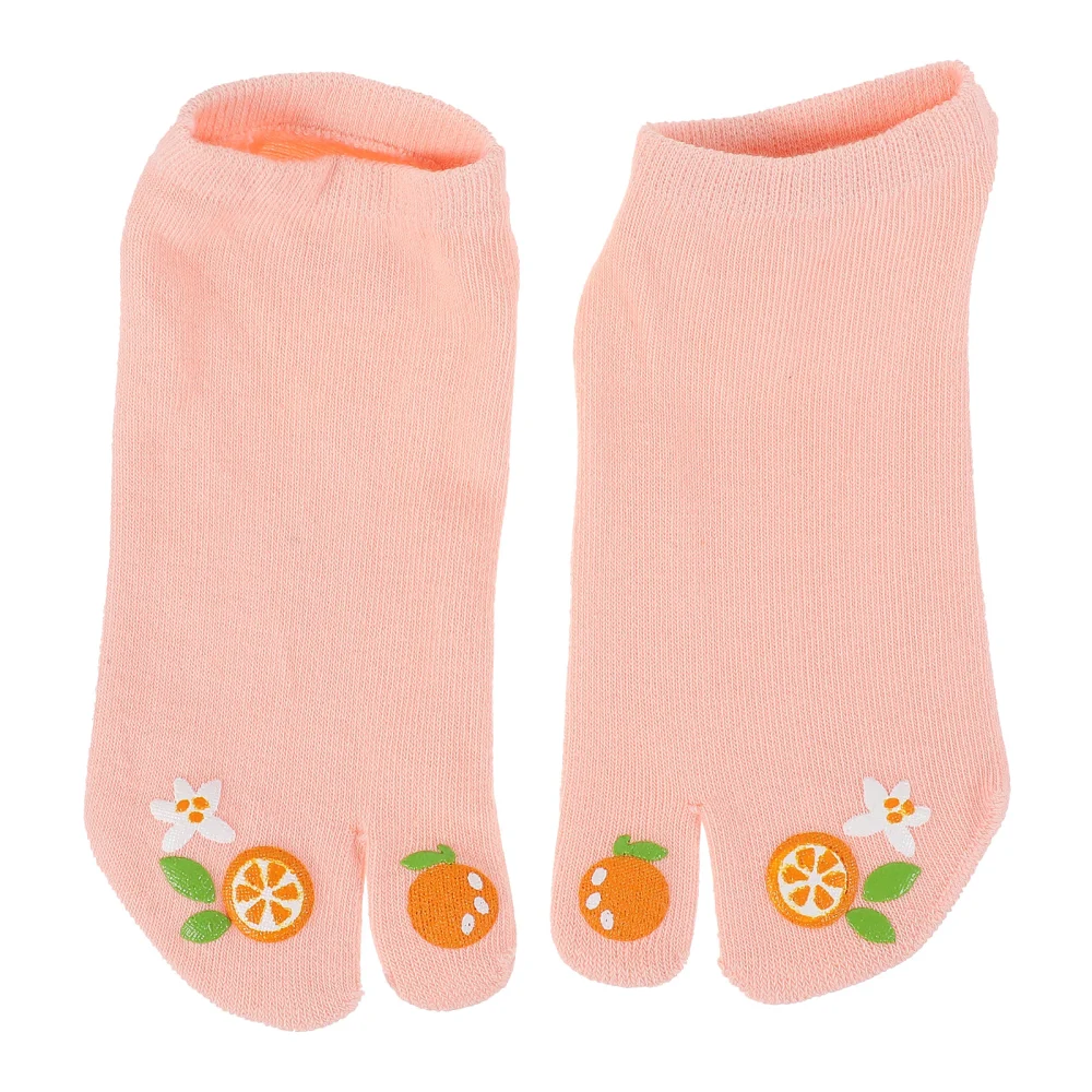 1 Pair of Cotton Two-toe Socks Comfortable Summer Socks Warm Split Toe Socks