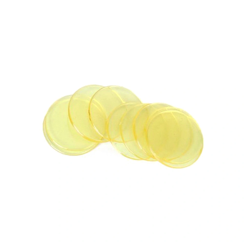 40pcs Transparent Counters Counting Bingo Chips Plastic Markers Bingo Supplies (Yellow)