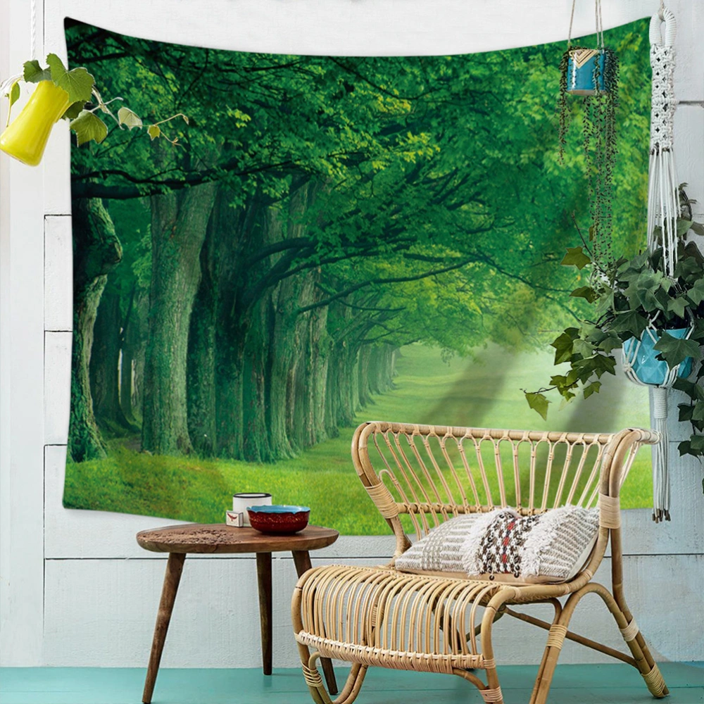 1Pc 90x70cm Green Scenery Tapestry Delicate Unique Wall Hanging Blanket Portable Beach Towel Household Backdrop