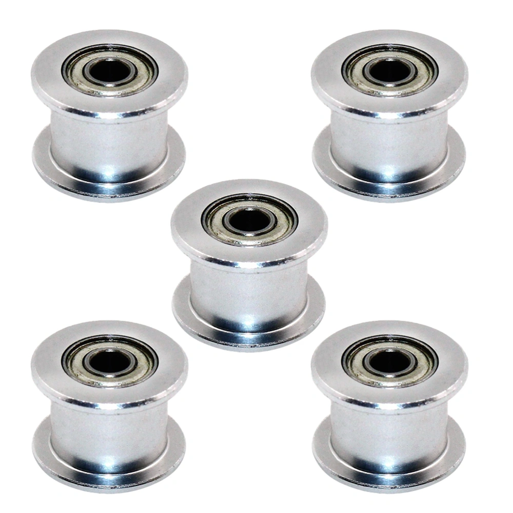 5pcs GT2 Bore Aluminum Toothless Timing Belt Idler Pulley for 3D Printer 6mm Width Timing Belt