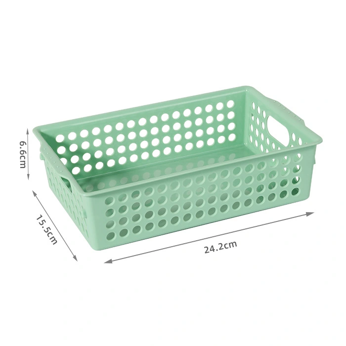 3pcs  Plastic Storage Basket Organizer Bin Desktop Storage Basket Tray with Handle Fruit Basket