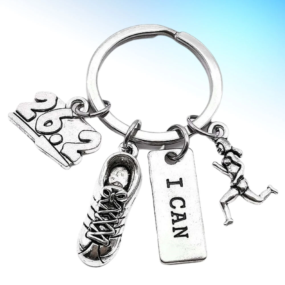 Running Lovers Marathon Keychains I CAN and 26.2 Design Key Rings Pendant Key Holder Craft Ornaments Souvenir Gift