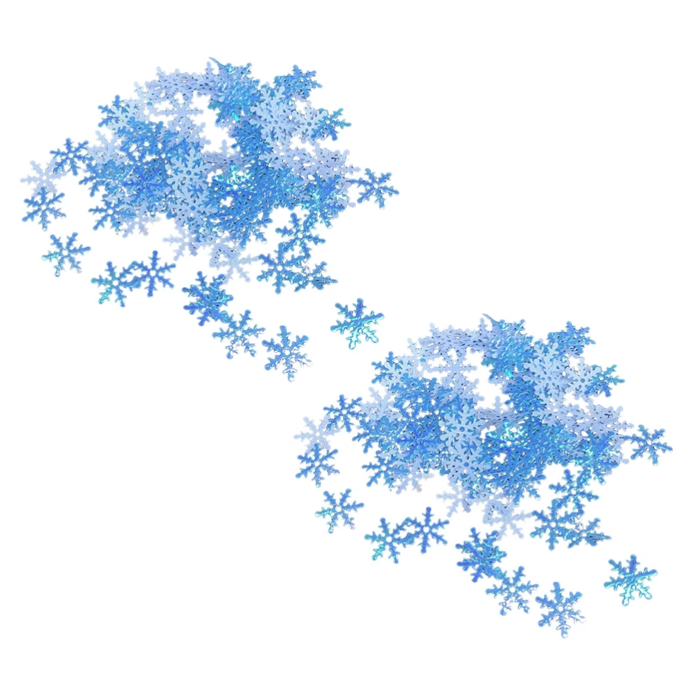 2 Bags 600pcs Christmas Snowflake Pieces Christmas Party Snowflake Confetti