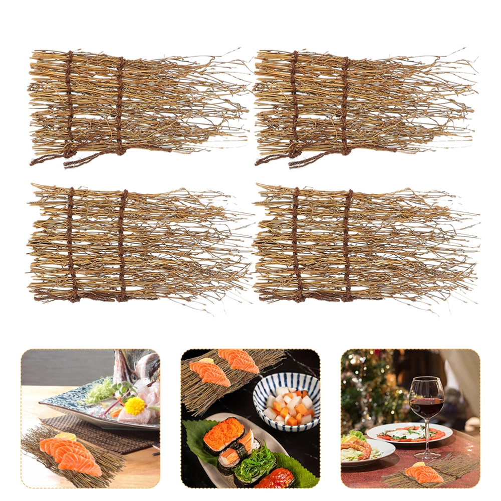 4pcs Japanese Sashimi Serving Plate Decoration Japanese Sushi Tray Sashimi Serving Board