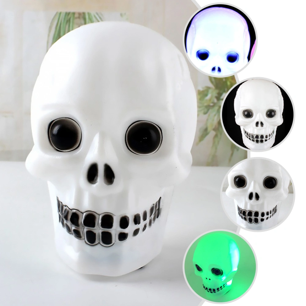 10Pcs Plastic LED Night Light Skull Head Lamp Color Changing Desktop Lamp