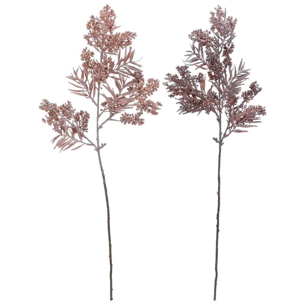 2Pcs  Simulated Autumn Bouquet Decors Home Fake Pine Twigs Ornament DIY Props