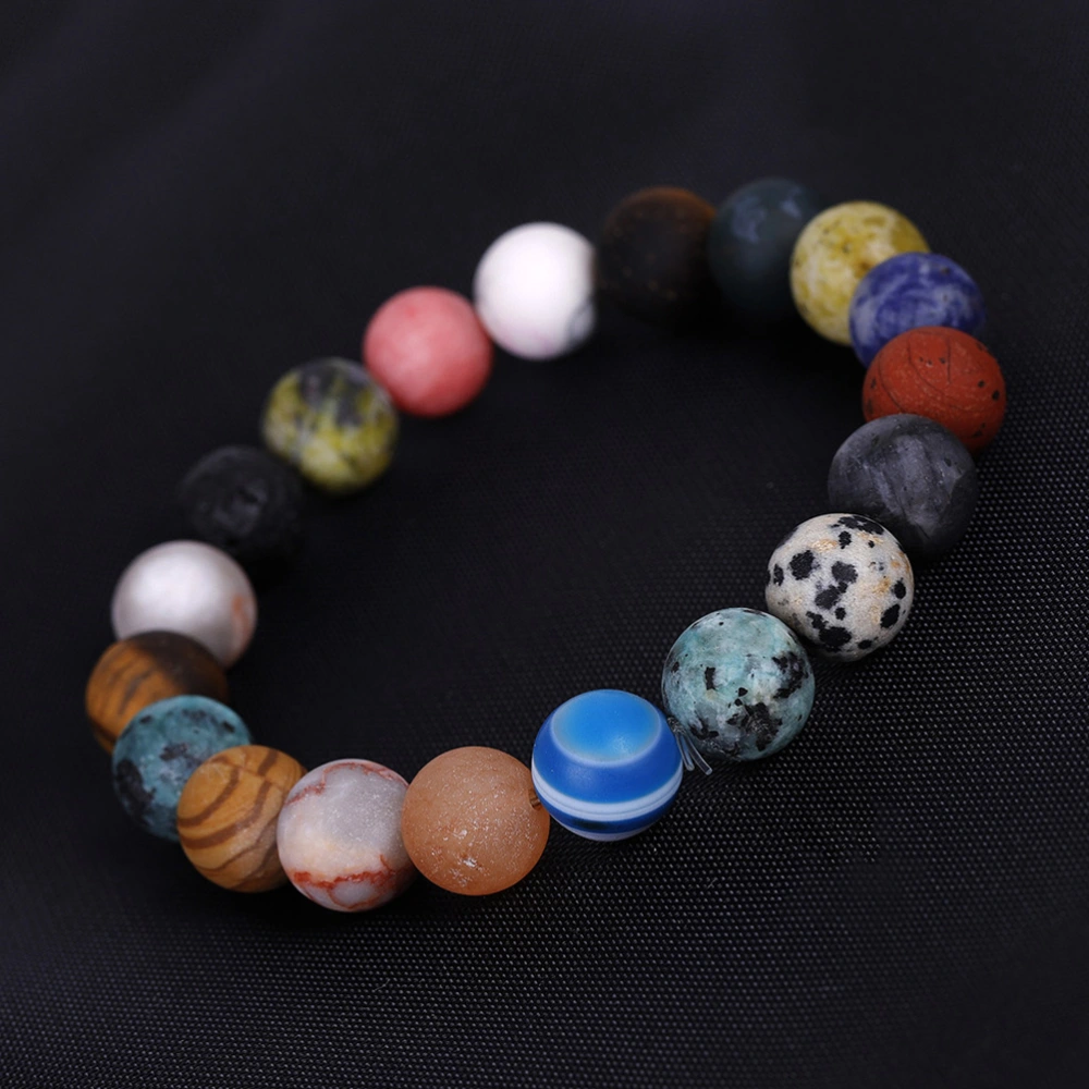 1Pc Natural Stone Bracelet Universe Eight Planets Bangle Creative Hand Ornament