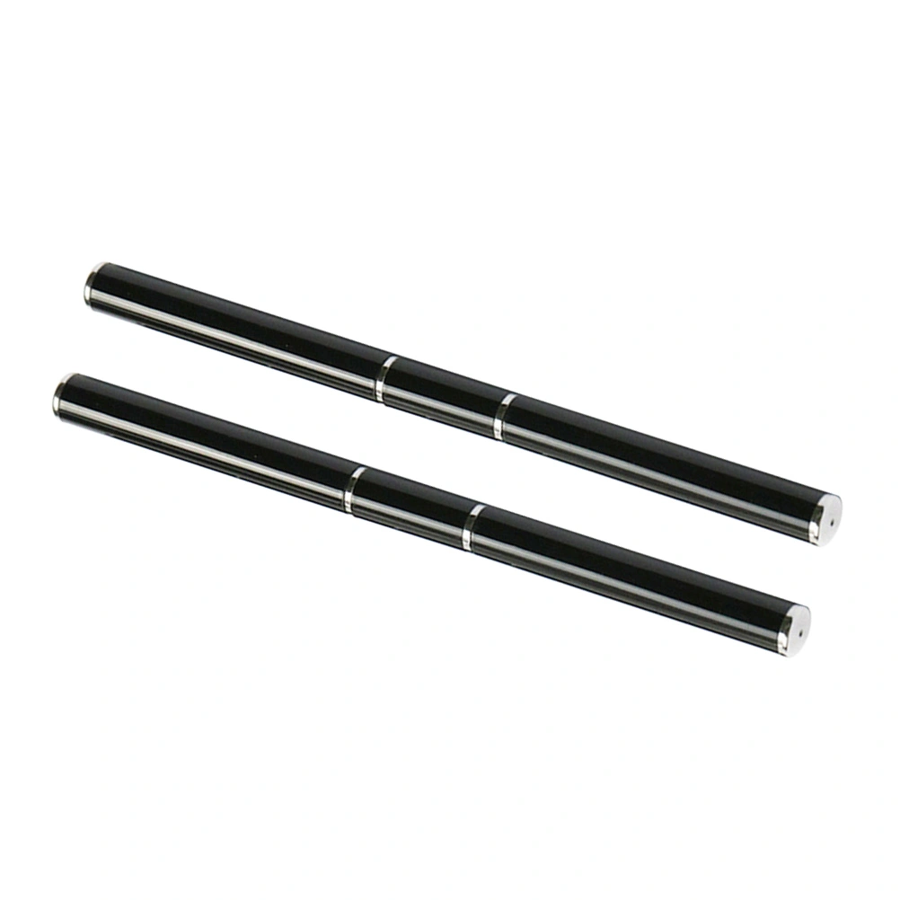 2pcs Professional Multifunctional Double Head Light Therapy Pen Nail Art Extension Brush Poly Nail Gel Manicure Tool Nail Pen (Black)