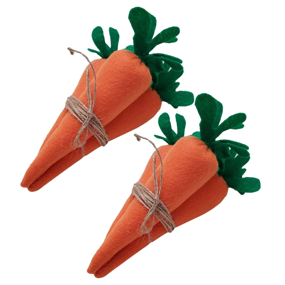 6pcs Easter Carrot Ornaments Artificial Carrot Decor Creative Carrot Toys