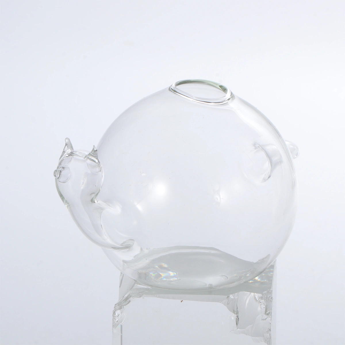 1Pc Snail Shape Handmade Glass Vase Flower Container Plant Vase Snail Bowl Glass Vase Decorative Flower Vase Random Style