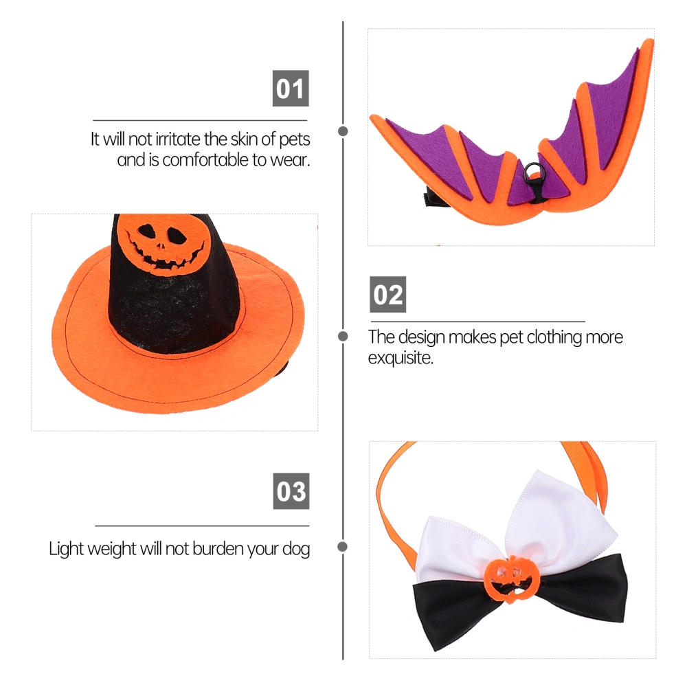 1 Set Halloween Dog Collar Pet Halloween Costume Suits Pet Wing for Decoration